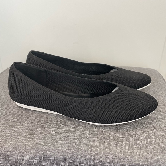 SOLE SOCIETY Pointed Toe Knit Black Flats - Size 10 - Picture 1 of 9